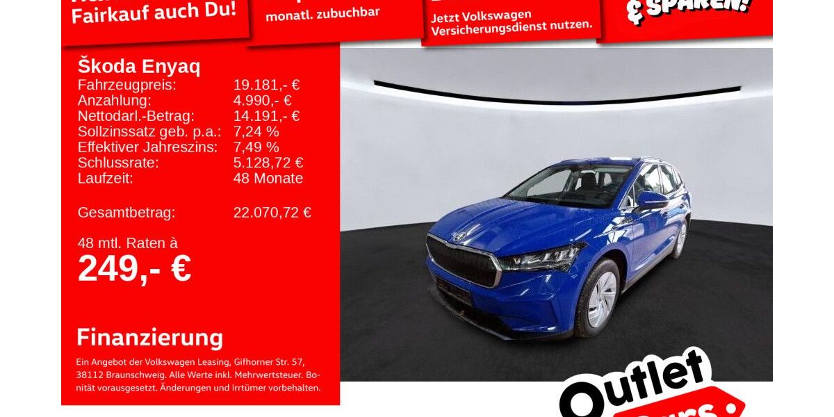 Skoda Enyaq 70.039 km 18.989 &euro; Mannheim 68309