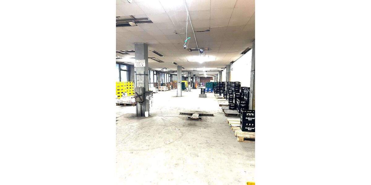 Großzügige Außenfläche mit moderner Industriehalle zimmer