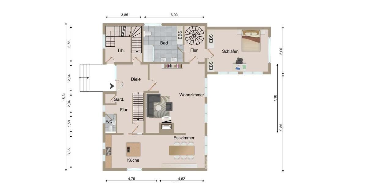 Mehrfamilienhaus, Wohnhaus Speyer - 9 Zimmer, 300 m&sup2;, 1.290.000&euro; | Angebot:24624413