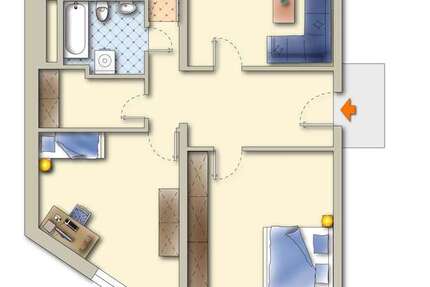 Wohnung Mannheim Oststadt - 3 Zimmer, 91 m&sup2;, 274.000&euro; | Angebot:27285713