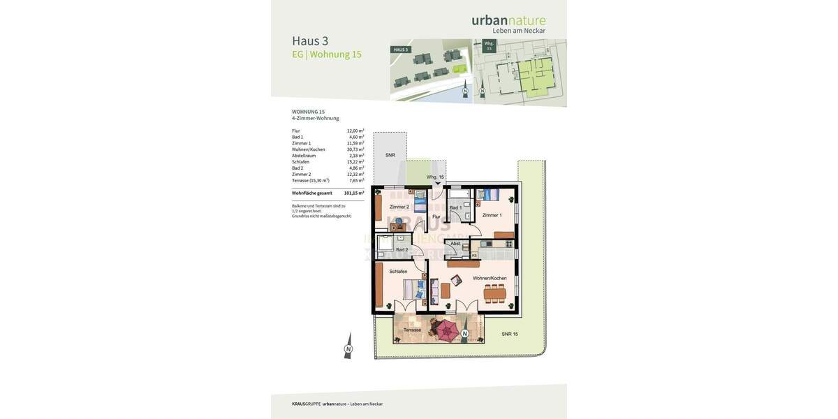 Etagenwohnung Heidelberg Ziegelhausen - 4 Zimmer, 101 m&sup2;, 885.000&euro; | Angebot:25728197
