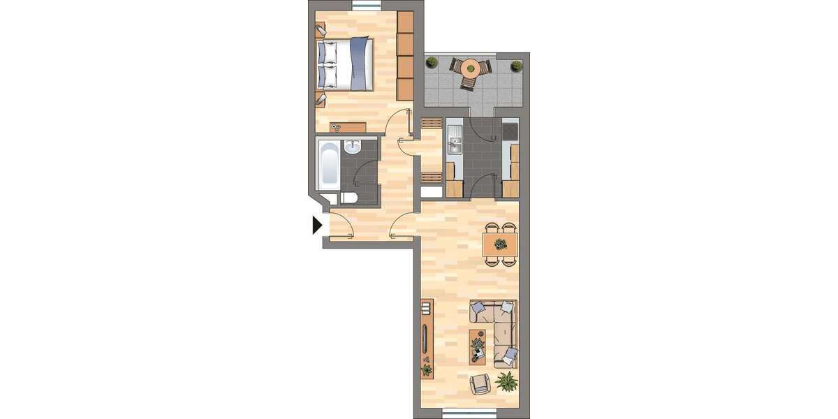 Etagenwohnung Haßloch - 2 Zimmer, 59 m&sup2;, 485&euro; | Angebot:26919639