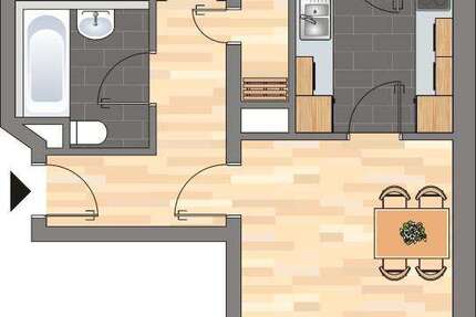 Wohnung Haßloch - 2 Zimmer, 59 m&sup2;, 485&euro; | Angebot:26919639