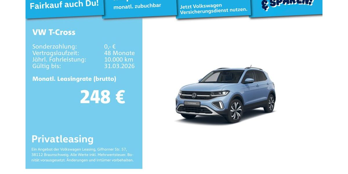 VW T-Cross 16.015 km 23.991 &euro; Mannheim 68309