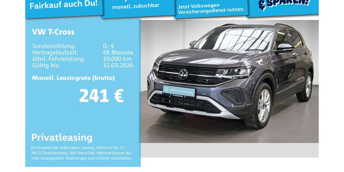 VW T-Cross 24.438 km 22.999 &euro; Mannheim 68309