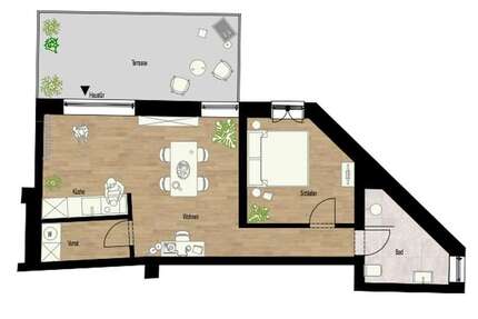 Wohnung Mörlenbach-Weiher Weiher - 2 Zimmer, 63 m&sup2;, 890&euro; | Angebot:27336747