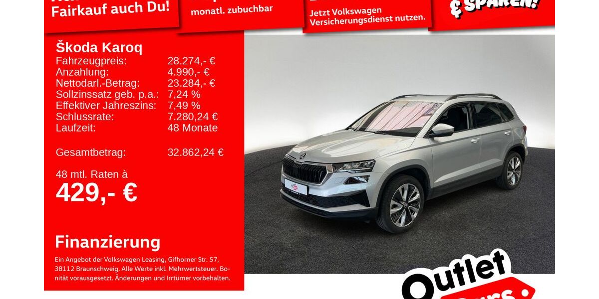 Skoda Karoq 32.647 km 27.499 &euro; Mannheim 68309