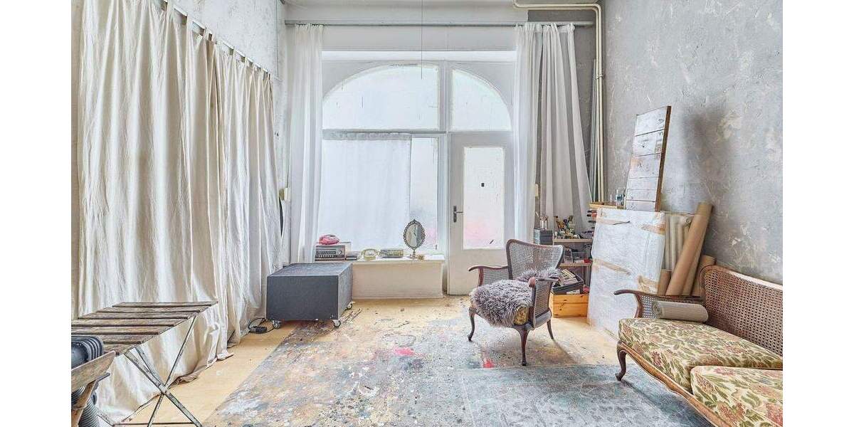 Wohnen mit Atelier-Flair: Charaktervolle Altbau-Einheit mit Hof & großer Nutzfläche - Etagenwohnung Mannheim Neckarstadt | Angebot:25837785