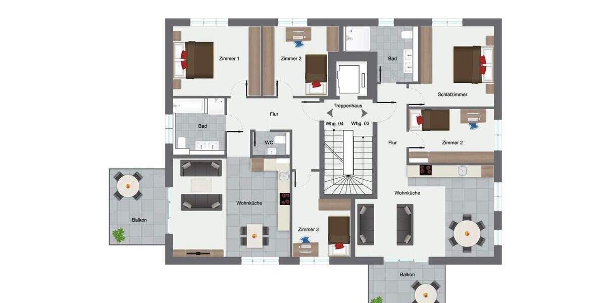 Etagenwohnung Wiesloch Baiertal - 4 Zimmer, 91 m&sup2;, 458.000&euro; | Angebot:25697190