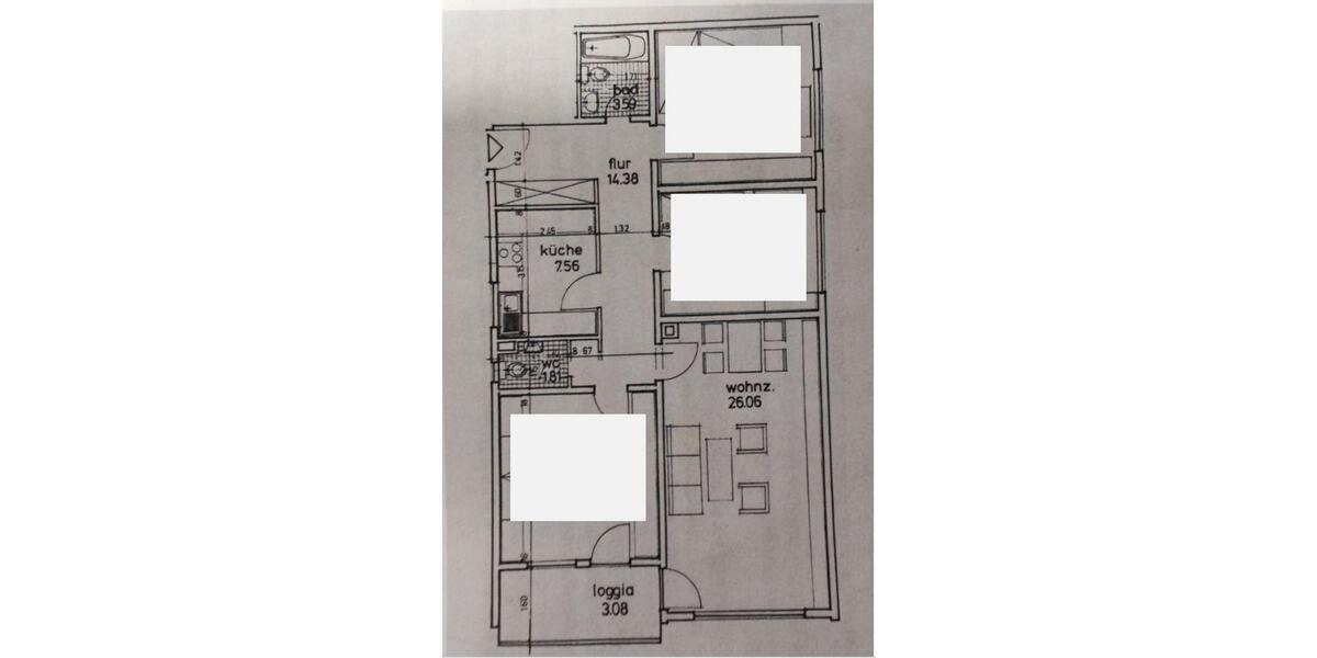 Etagenwohnung Bensheim - 5 Zimmer, 97 m&sup2;, 470&euro; | Angebot:26459872