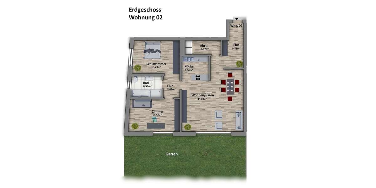 Etagenwohnung Bockenheim/Weinstraße Weinstraße - 3 Zimmer, 103 m&sup2;, 435.000&euro; | Angebot:26737073