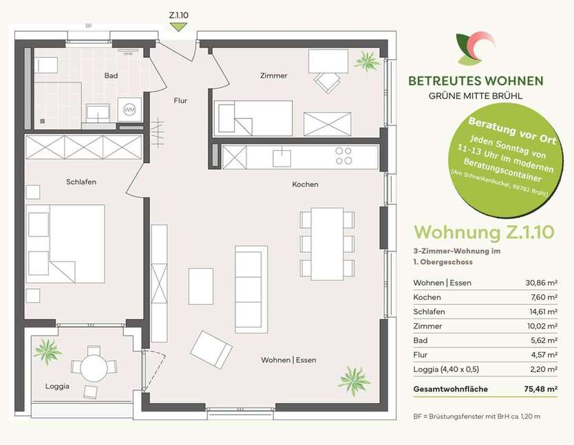 Wohnung zum Kaufen in Brühl 391.500 € 75.48 m²