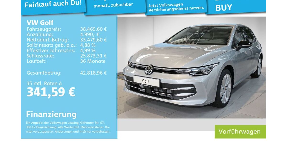 VW Golf 9.900 km 36.990 &euro; Mannheim 68309