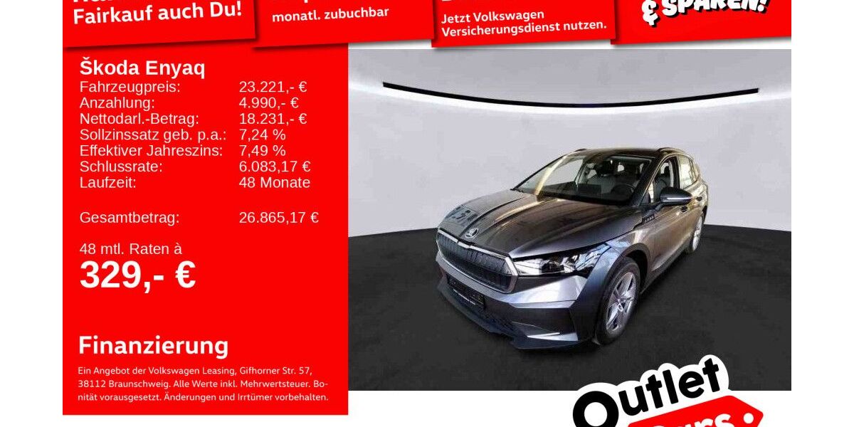 Skoda Enyaq 20.063 km 21.992 &euro; Mannheim 68309