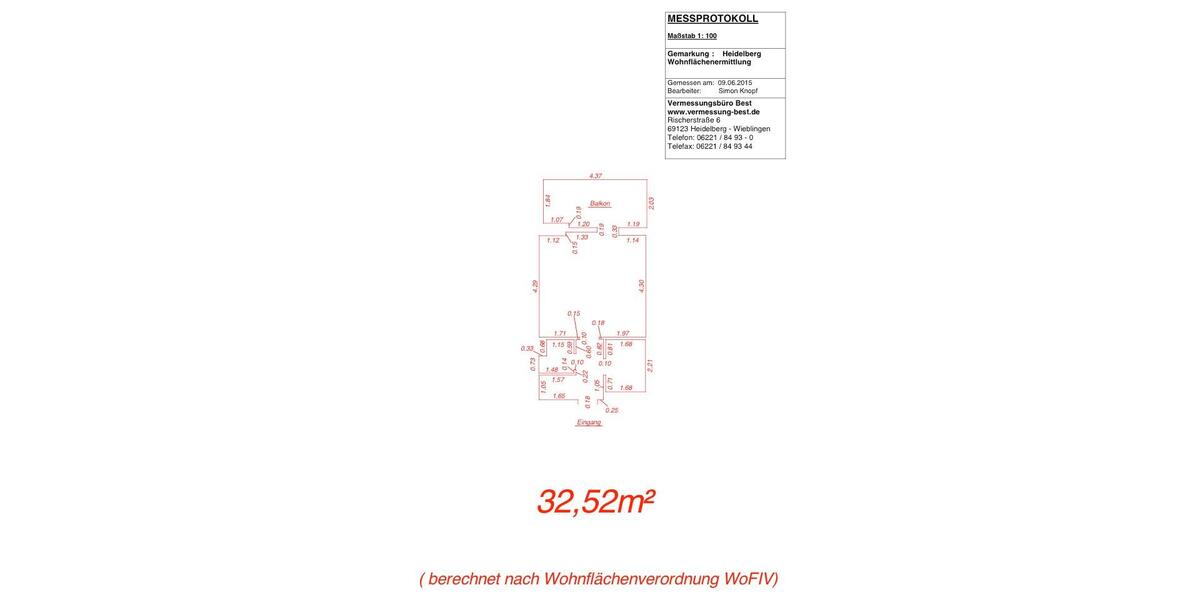 Etagenwohnung Heidelberg Handschuhsheim - 1 Zimmer, 33 m&sup2;, 656&euro; | Angebot:26040696