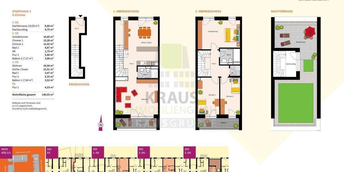 Stadthaus mit Dachterrasse 4 zimmer