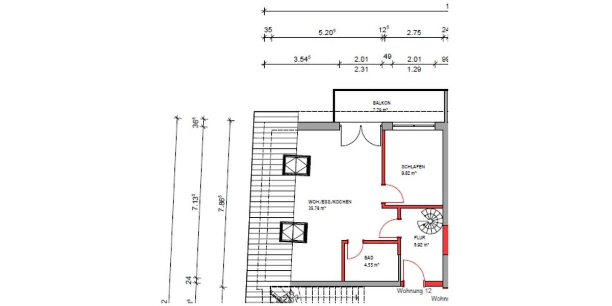 Dachgeschoßwohnung Worms Nördliche Vororte - 3 Zimmer, 90 m&sup2;, 1.090&euro; | Angebot:25840305