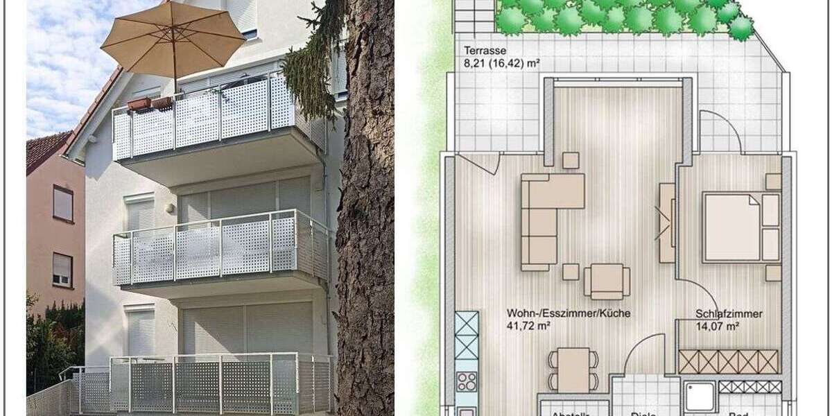 Etagenwohnung Mannheim Almenhof - 2 Zimmer, 77 m&sup2;, 380.000&euro; | Angebot:26275973