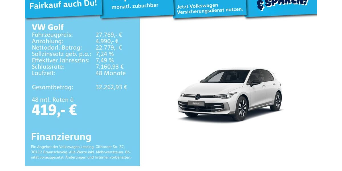 VW Golf 24.911 km 27.491 &euro; Mannheim 68309