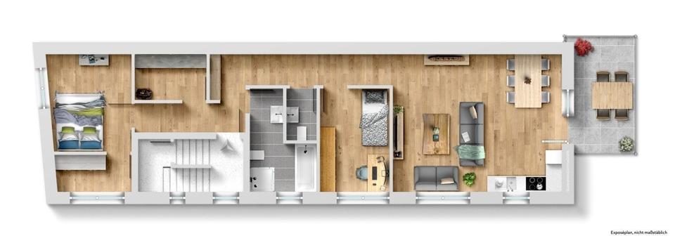 Traumhafte 3-Zimmer-Wohnung im Zweifamilienhaus – ideal für Paare & Familien 3 zimmer