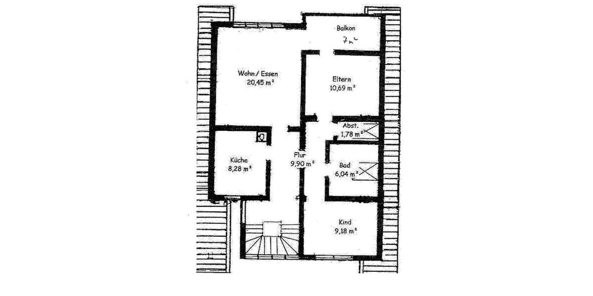 Etagenwohnung Bürstadt - 3 Zimmer, 73 m&sup2;, 172.000&euro; | Angebot:26805243