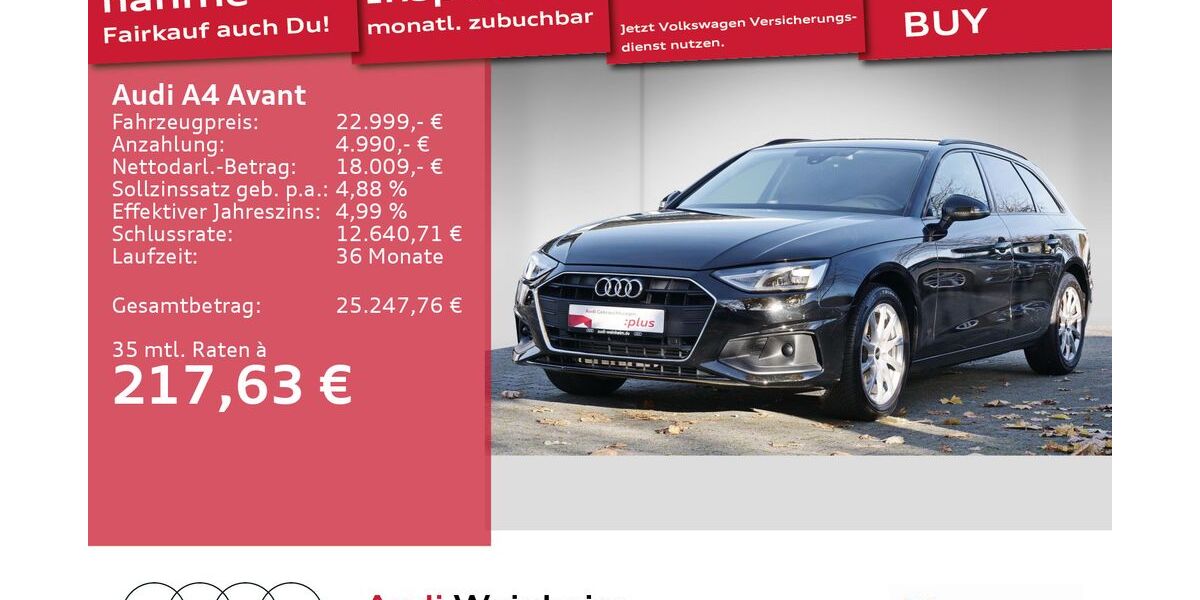 Audi A4 57.802 km 22.999 &euro; Weinheim 69469