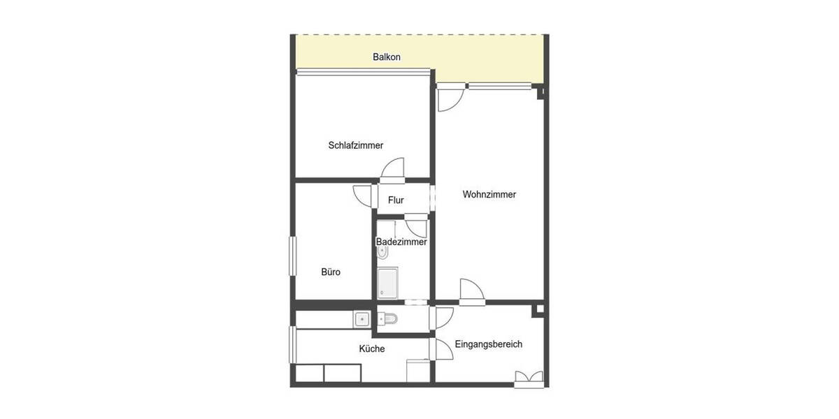 Etagenwohnung Ludwigshafen am Rhein Oggersheim - 3 Zimmer, 80 m&sup2;, 199.000&euro; | Angebot:26190013