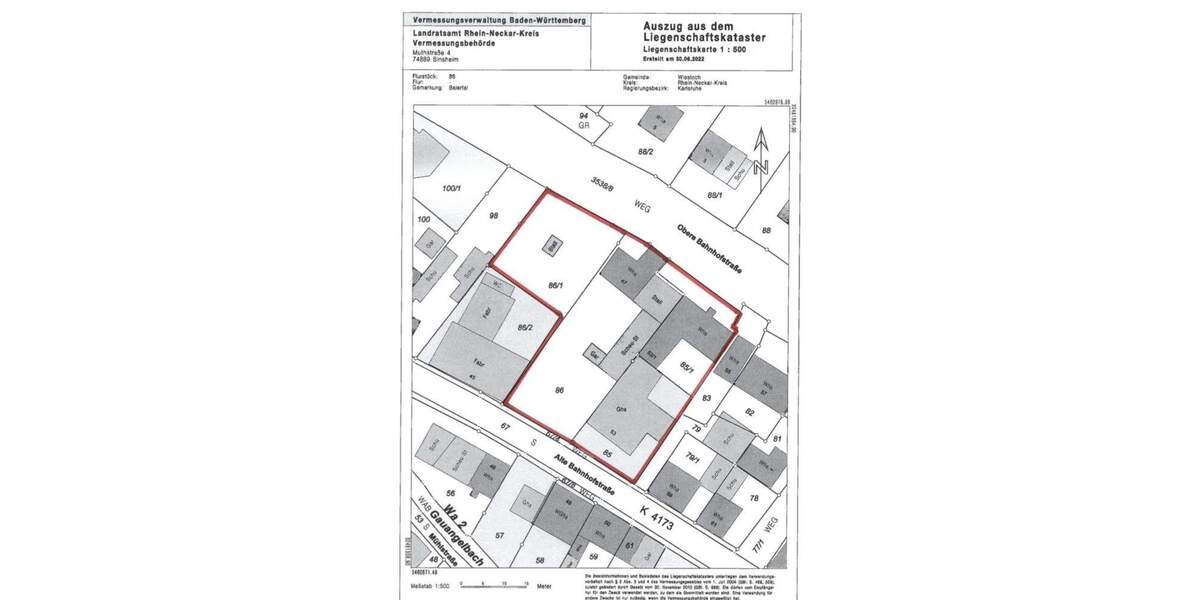 Grundstück Wiesloch Baiertal - 1.590.000&euro; | Angebot:25915728