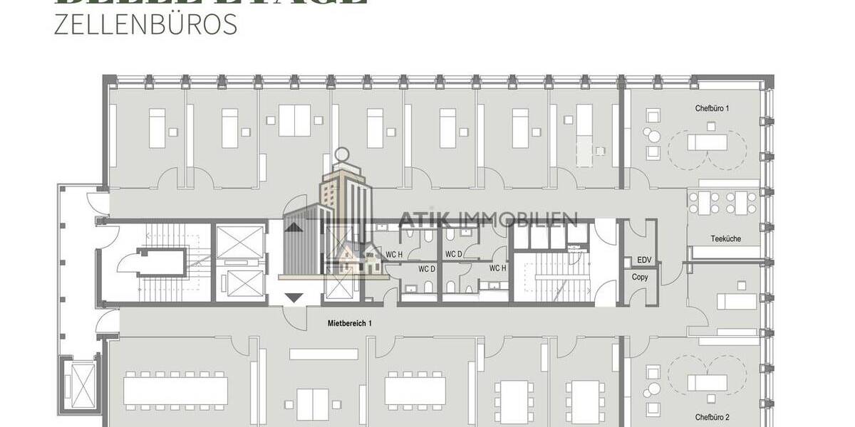 ATIK: High-End-Bürofläche im repräsentativen Erdgeschoss-provisionsfrei - Gewerbeobjekt Mannheim / Schwetzingerstadt Oststadt Oststadt | Angebot:26267356