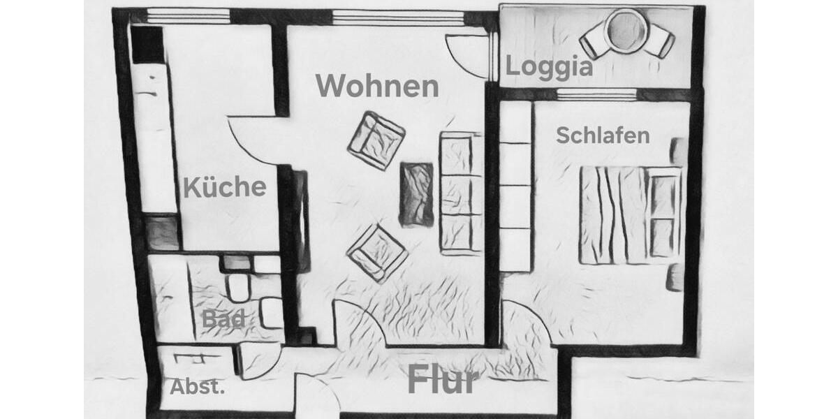 Etagenwohnung Ludwigshafen am Rhein Rheingönheim - 2 Zimmer, 60 m&sup2;, 164.000&euro; | Angebot:26704894