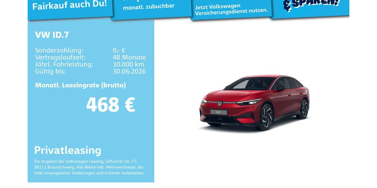 VW ID.7 14.669 km 47.987 &euro; Mannheim 68309
