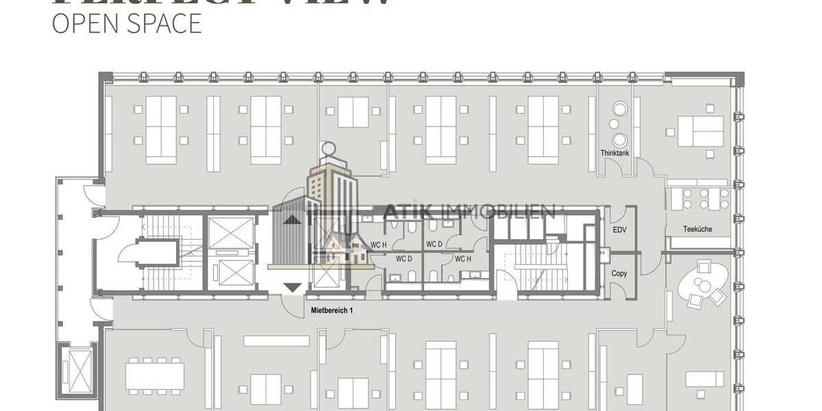 ATIK: High-End-Bürofläche im repräsentativen Erdgeschoss-provisionsfrei - Gewerbeobjekt Mannheim / Schwetzingerstadt Oststadt Oststadt | Angebot:26267356