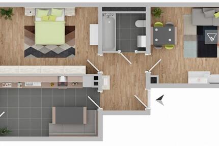 **** Schicke und moderne Wohnung mit Balkon! **** zimmer