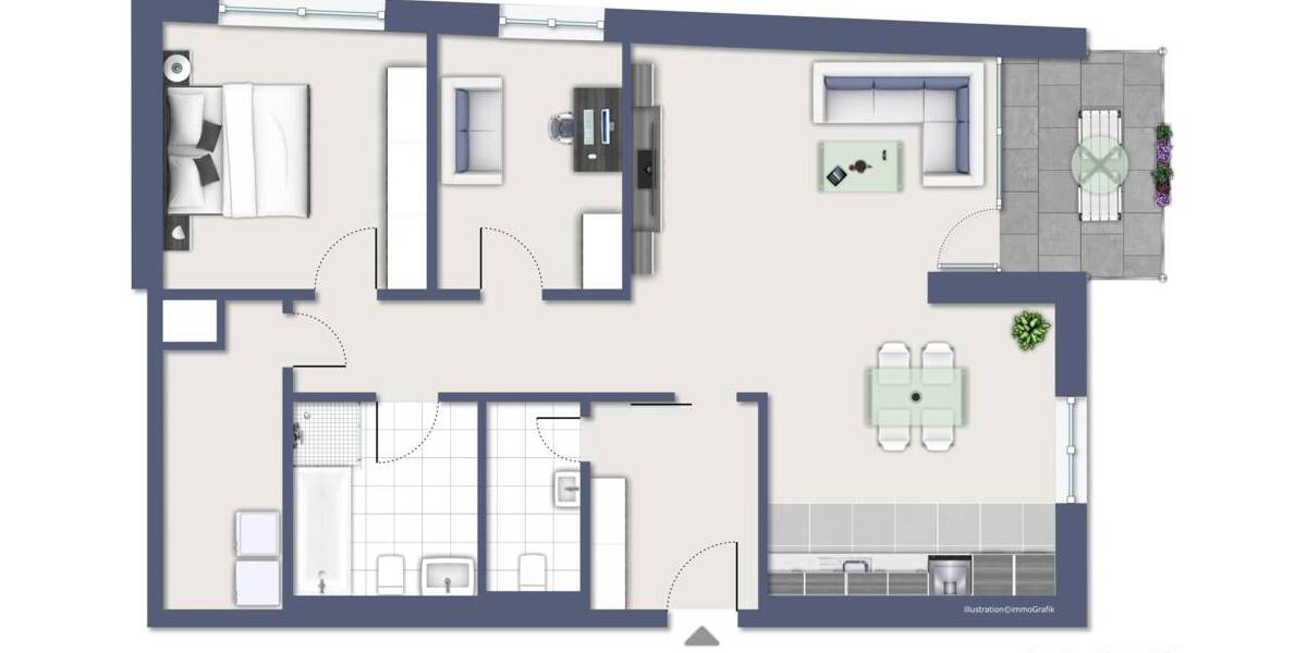 Etagenwohnung Heppenheim - 3 Zimmer, 95 m&sup2;, 1.160&euro; | Angebot:26360179