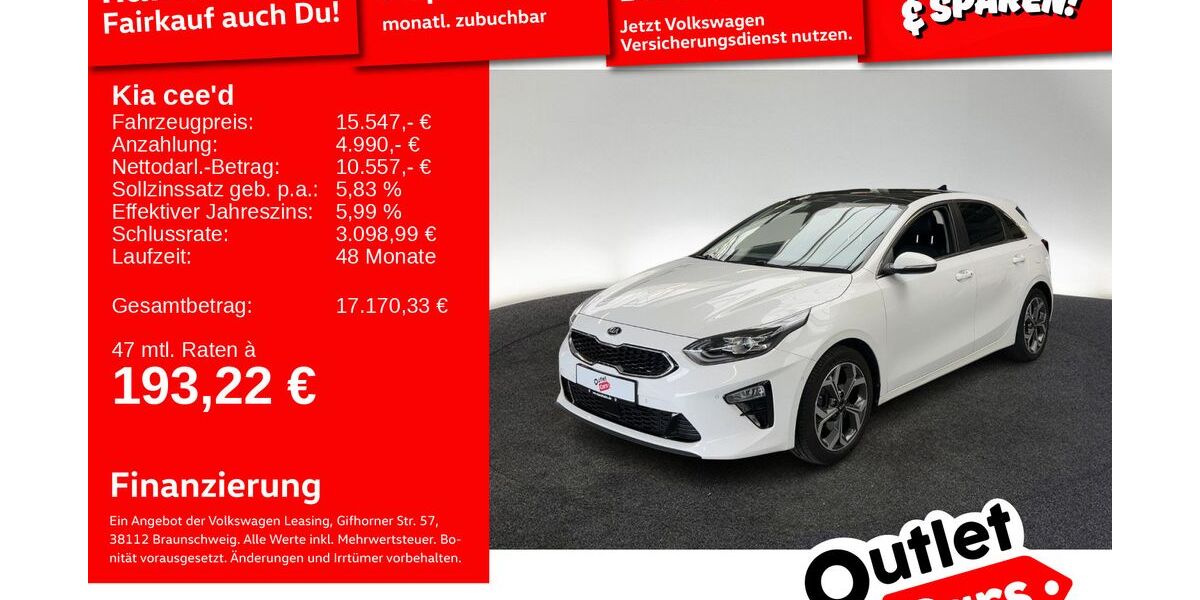 Kia ceed / Ceed 54.470 km 15.392 &euro; Mannheim 68309