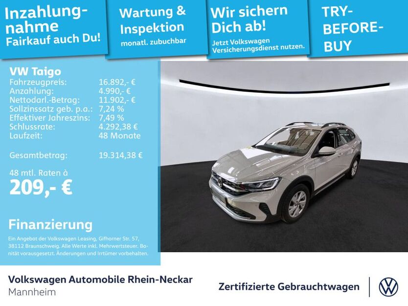 VW Taigo 84.273 km 15.799 € Mannheim 68309