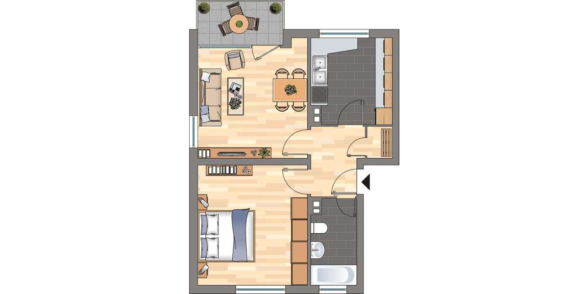Etagenwohnung Grünstadt - 3 Zimmer, 63 m&sup2;, 639&euro; | Angebot:25272457