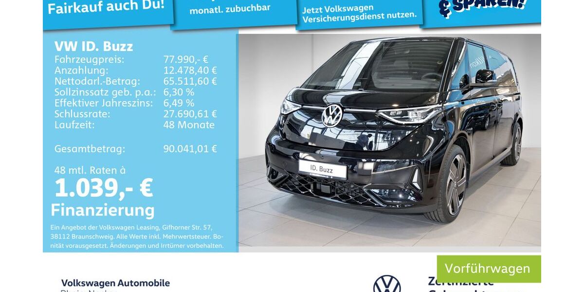 VW ID. Buzz 9.900 km 77.990 &euro; Mannheim 68309