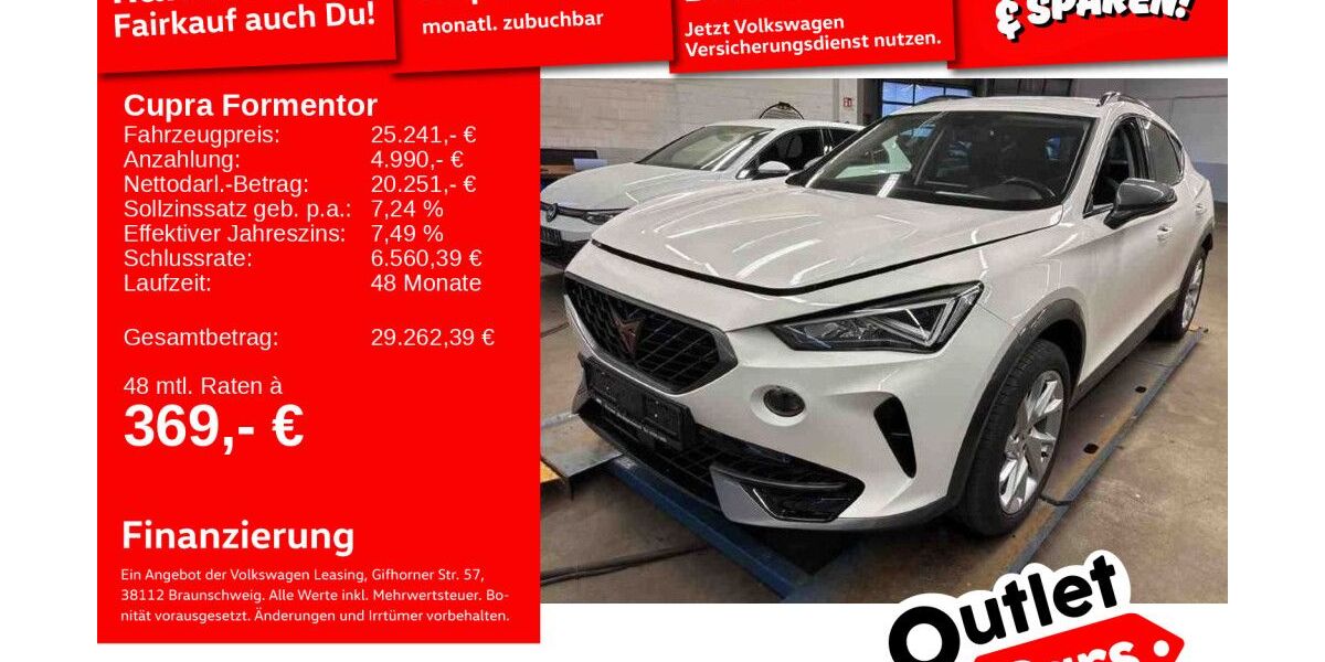 Cupra Formentor 43.732 km 24.299 &euro; Weinheim 69469