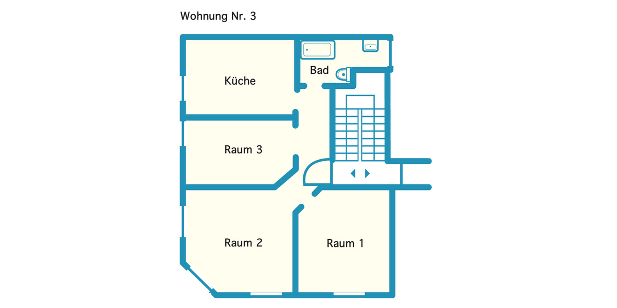 Etagenwohnung Ludwigshafen am Rhein Ludwigshafen-Hemshof - 3 Zimmer, 72 m&sup2;, 189.000&euro; | Angebot:25973817