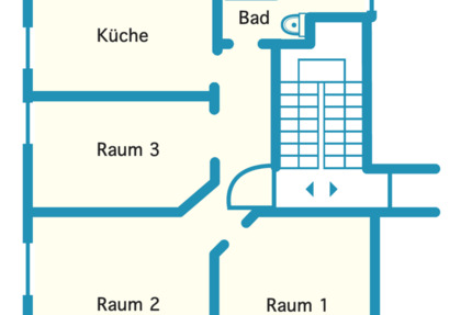 Wohnung Ludwigshafen am Rhein Ludwigshafen-Hemshof - 3 Zimmer, 72 m&sup2;, 189.000&euro; | Angebot:25973817