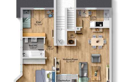 Wohnung Leimen - 3 Zimmer, 79 m&sup2;, 229.000&euro; | Angebot:25929406