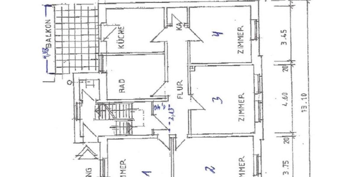 Etagenwohnung Worms - 4 Zimmer, 126 m&sup2;, 1.450&euro; | Angebot:25308536