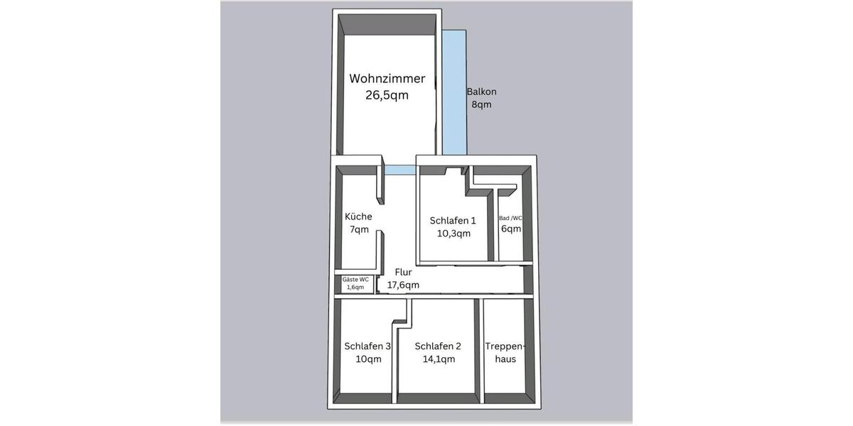 Etagenwohnung Mannheim Rheinau - 4 Zimmer, 95 m&sup2;, 1.250&euro; | Angebot:24776535