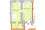 Hochparterre Bensheim - 1.5 Zimmer, 44 m&sup2;, 218.000&euro; | Angebot:25840115