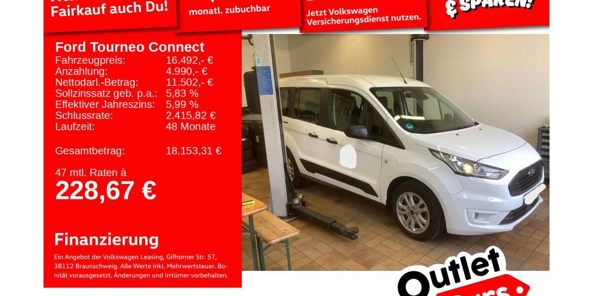 Ford Tourneo Connect 34.366 km 16.327 &euro; Mannheim 68309