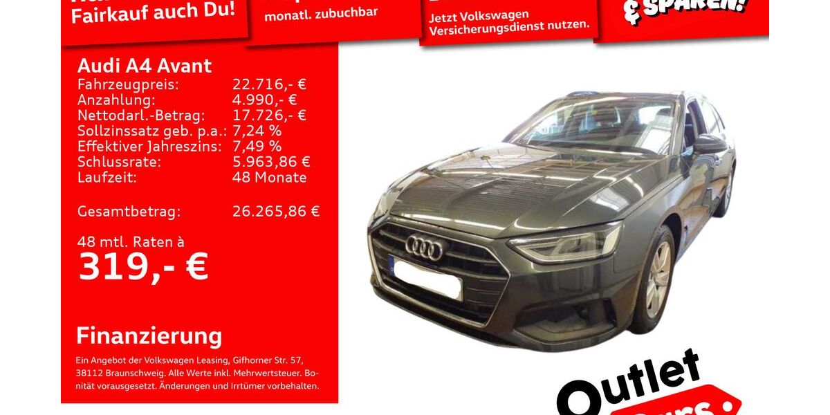 Audi A4 72.274 km 22.292 &euro; Weinheim 69469
