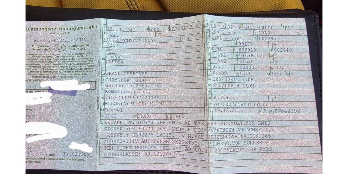 Jeep Grand Cherokee 365.600 km 11.850 &euro; Schwetzingen 68723