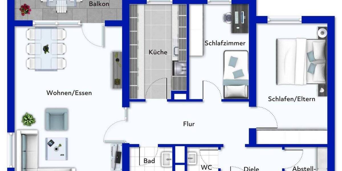 Etagenwohnung Heppenheim - 3 Zimmer, 89 m&sup2;, 210.000&euro; | Angebot:26205738