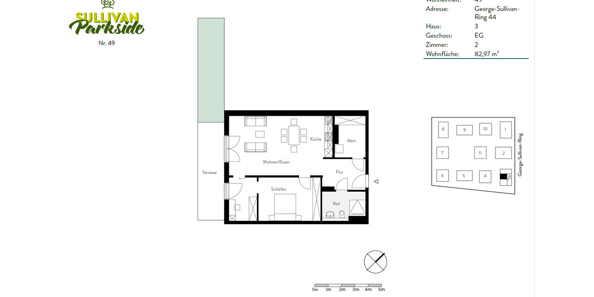Erdgeschoßwohnung Mannheim Käfertal - 2 Zimmer, 83 m&sup2;, 1.125&euro; | Angebot:26250941